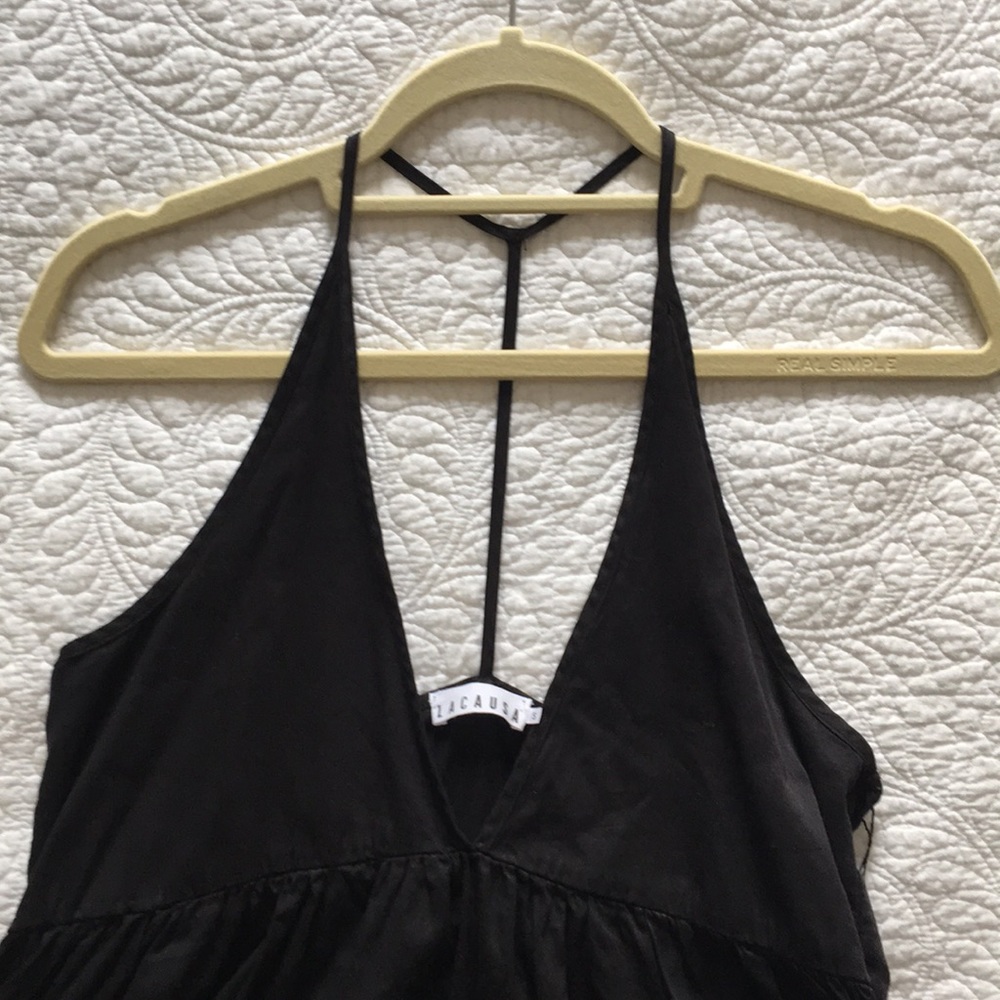 NWT La Causa Black Maxi Dress size Small